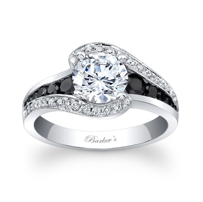 Wedding Rings With Black Diamonds
 Barkev s Modern Black Diamond Engagement Ring 7898LBK