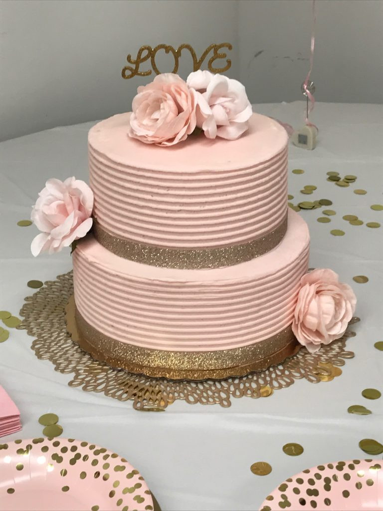 Wedding Shower Cake
 Blush Pink & Gold Bridal Shower Ideas Six Clever Sisters