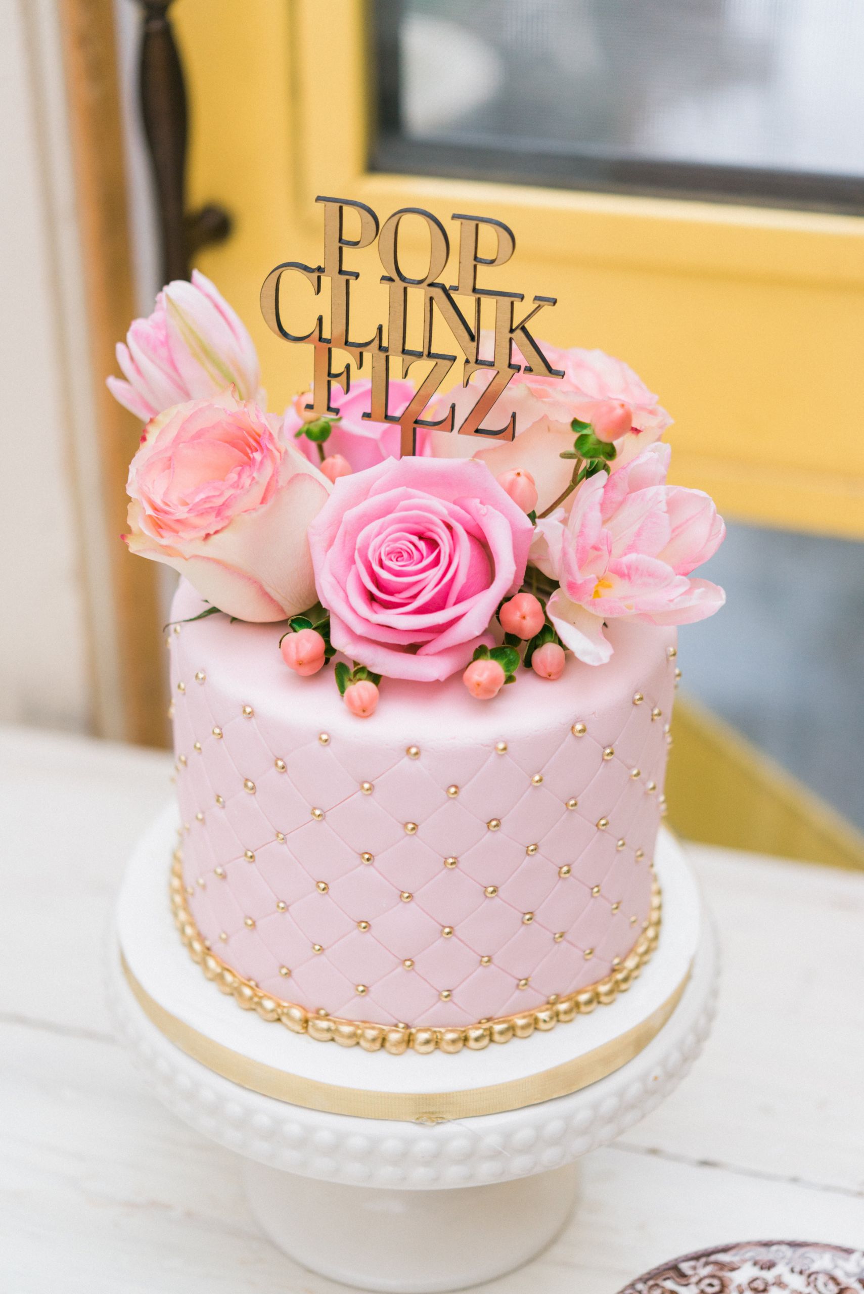 Wedding Shower Cake
 Pretty in Pink Bridal Shower Luncheon TrueBlu
