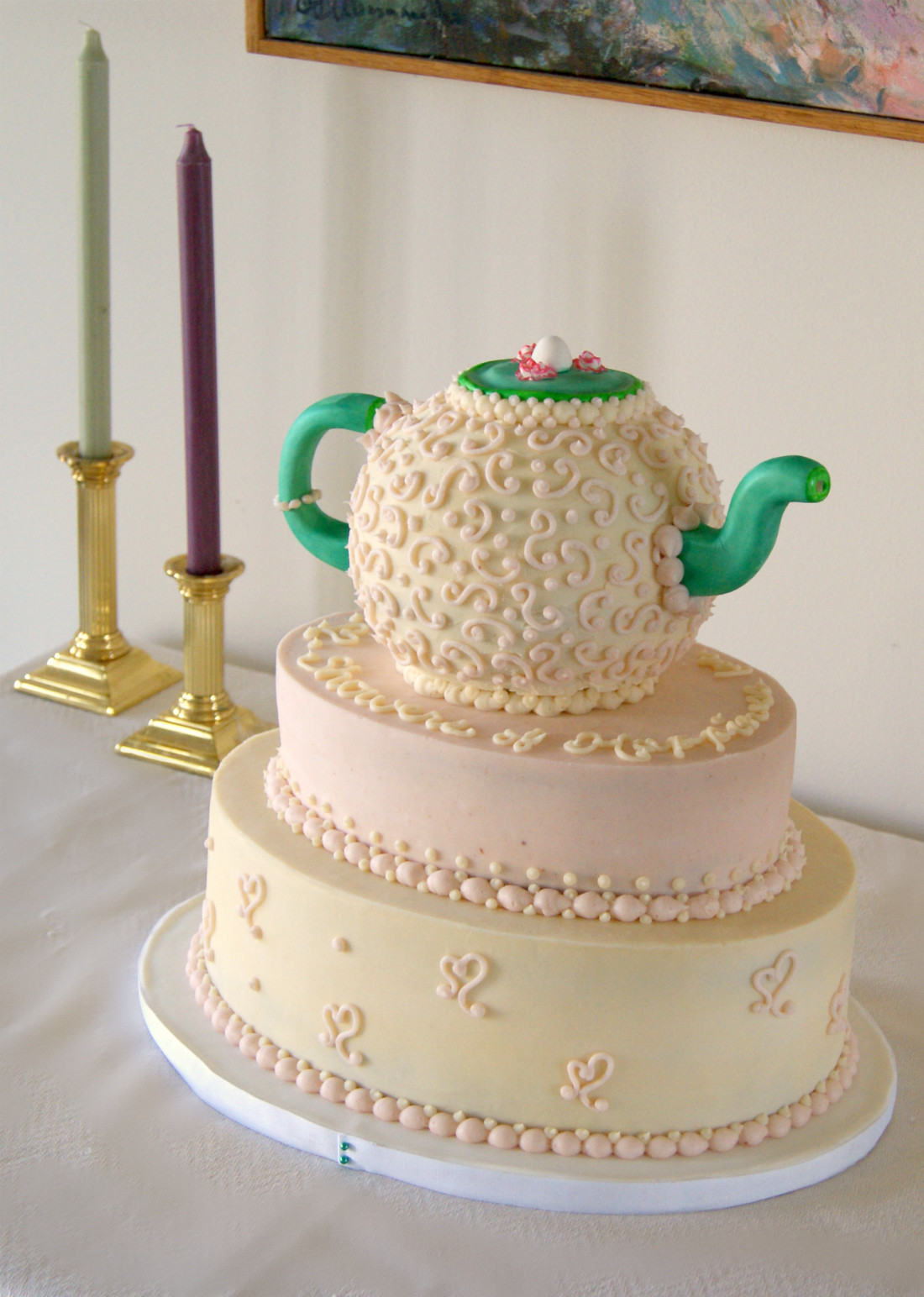 Wedding Shower Cake
 Teapot bridal shower cake