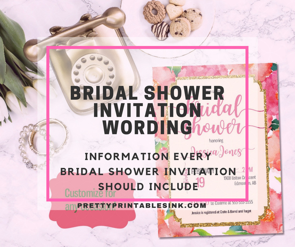 Wedding Shower Invite Wording
 Bridal shower invitation wording what you need to know