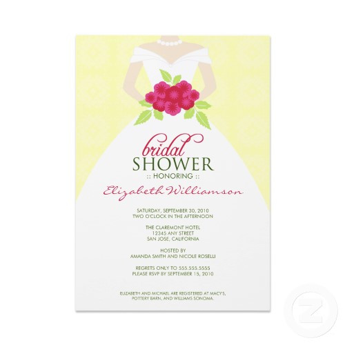 Wedding Shower Invite Wording
 Sample Bridal Shower Invitations Wording