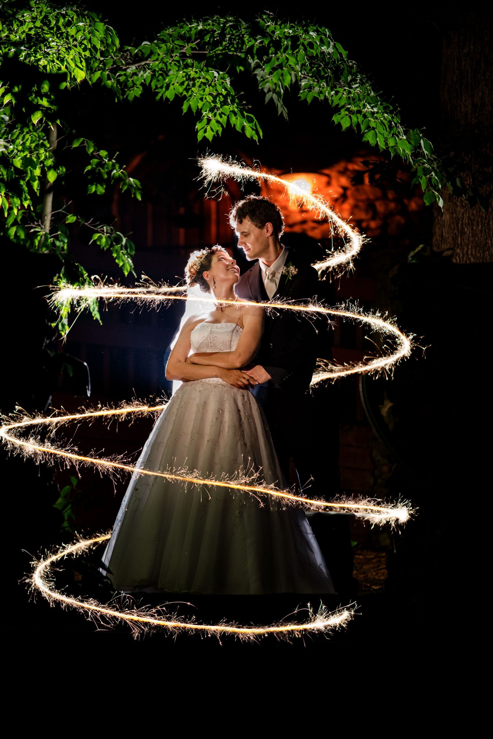 Wedding Sparklers Australia
 Sparkler swirl around bride and groom