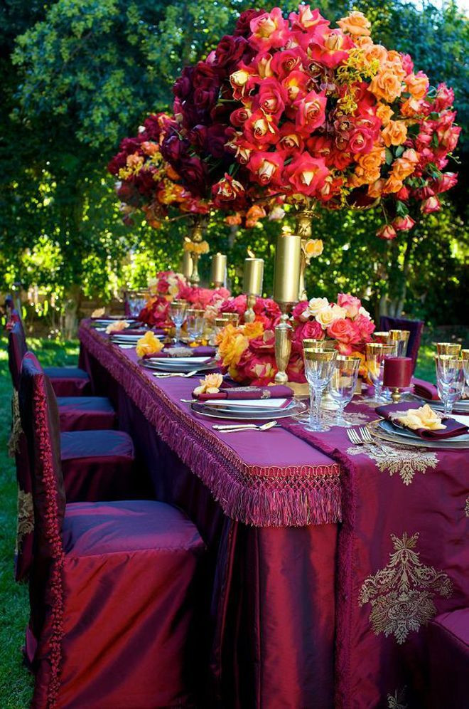 Wedding Table Decorations Pinterest
 19 best images about Tablescape Jewel Tones on Pinterest