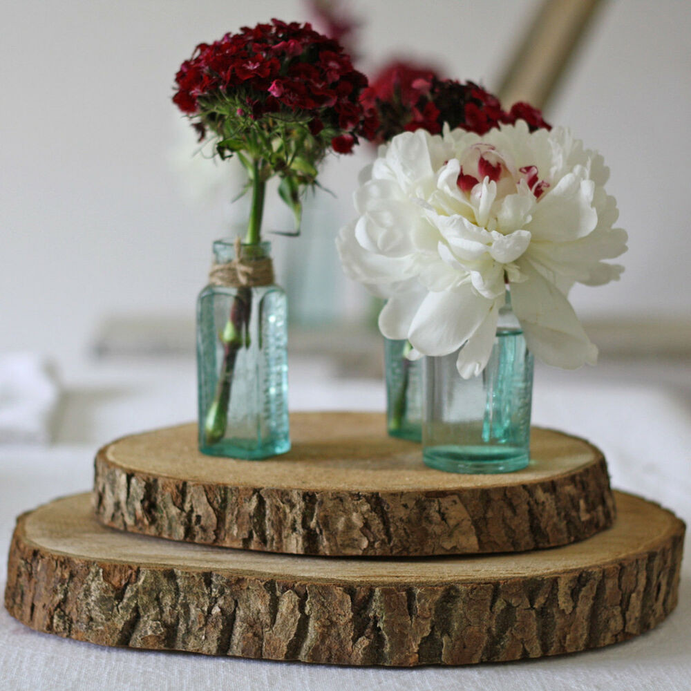 Wedding Tables Decorations
 Round Paulownia Wood Tree Slices Rustic Wedding Log