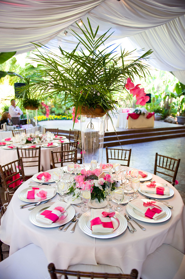 Wedding Tables Decorations
 Hawaii Theme Wedding in Southern California