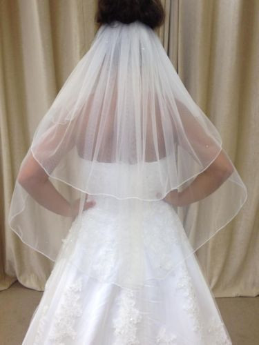 Wedding Veil Short
 y Short Wedding Veil Bridal Head Veils Two Layer Veil