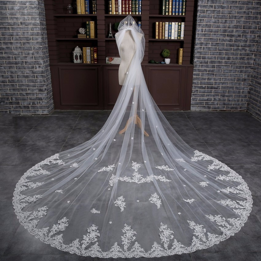 Wedding Veils For Sale
 Aliexpress Buy 3 Meter White Cathedral Wedding Veils