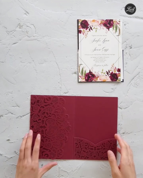 Wedding Videography DIY
 Affordable Red and Burgundy Wedding Invitations from EWI
