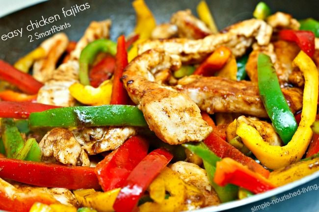 Weight Watchers Fajitas
 Easy Healthy Chicken Fajitas Recipe