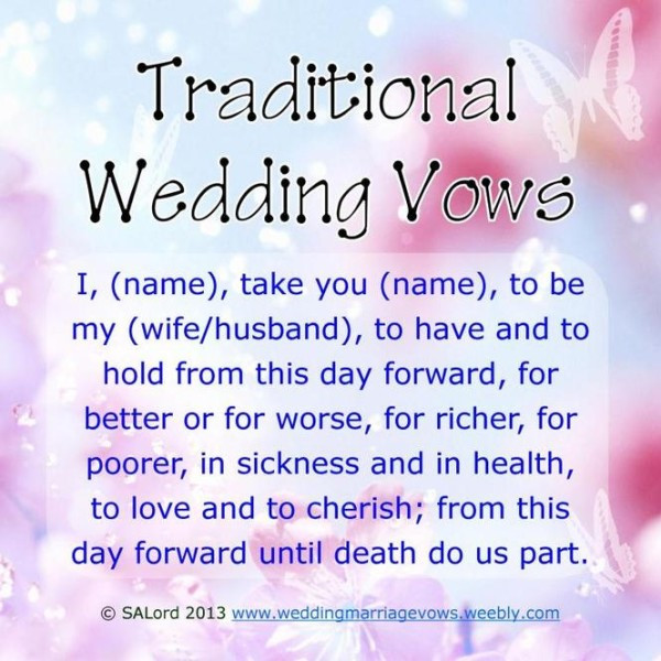 What Are Wedding Vows
 20 Traditional Wedding Vows Example Ideas You ll Love