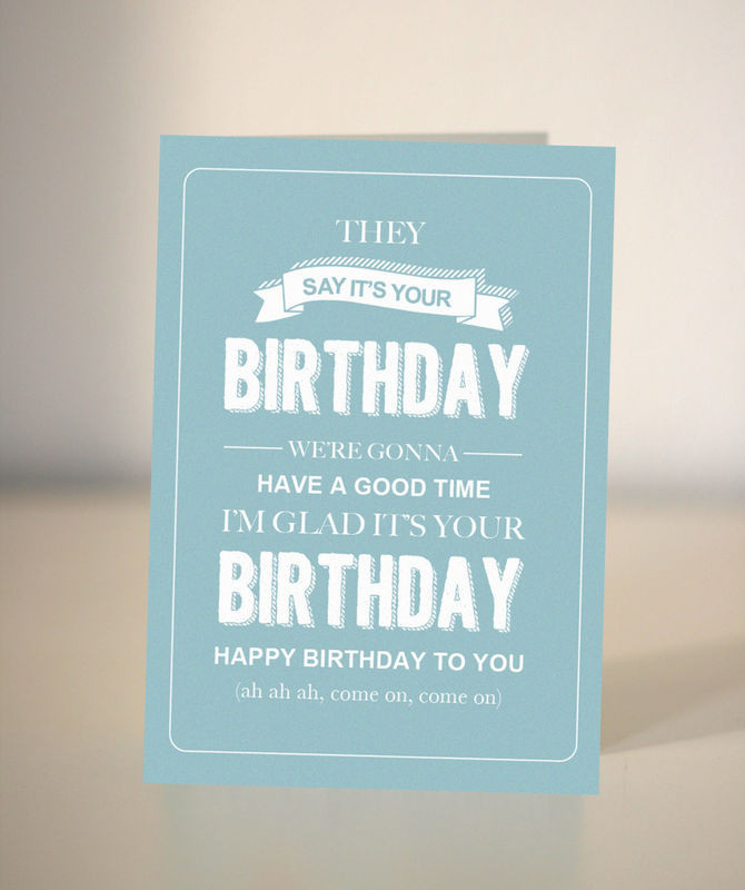 What To Say On Birthday Card
 Funny Birthday card bespoke birthday card they say its
