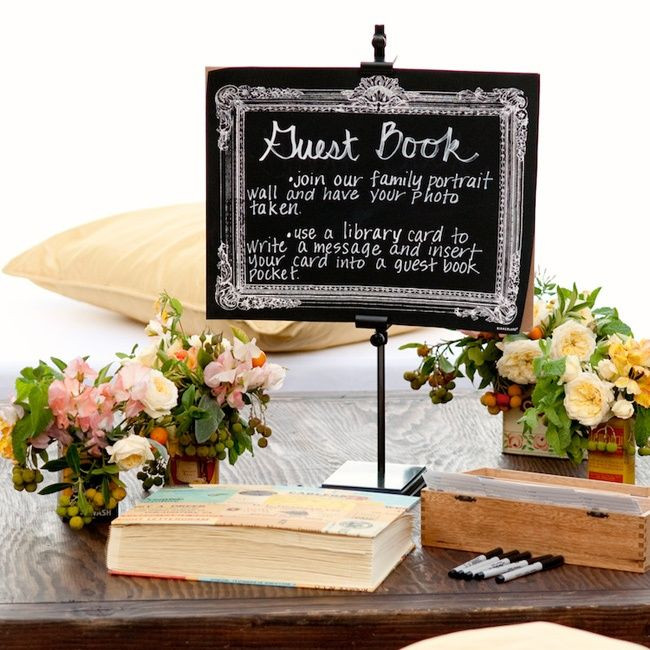 What To Write In A Wedding Guest Book
 Guests write a message to the bride and groom and insert