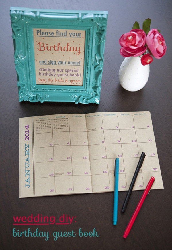 What To Write In A Wedding Guest Book
 How to make a birthday calendar guest book