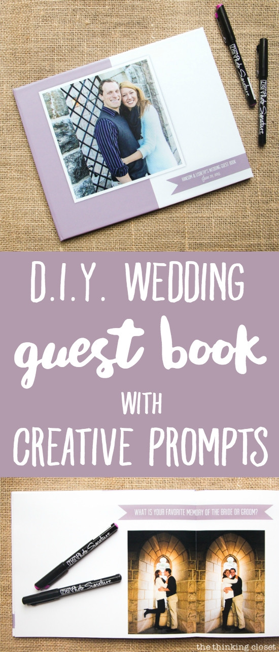 What To Write In A Wedding Guest Book
 D I Y Wedding Guest Book with Creative Prompts the