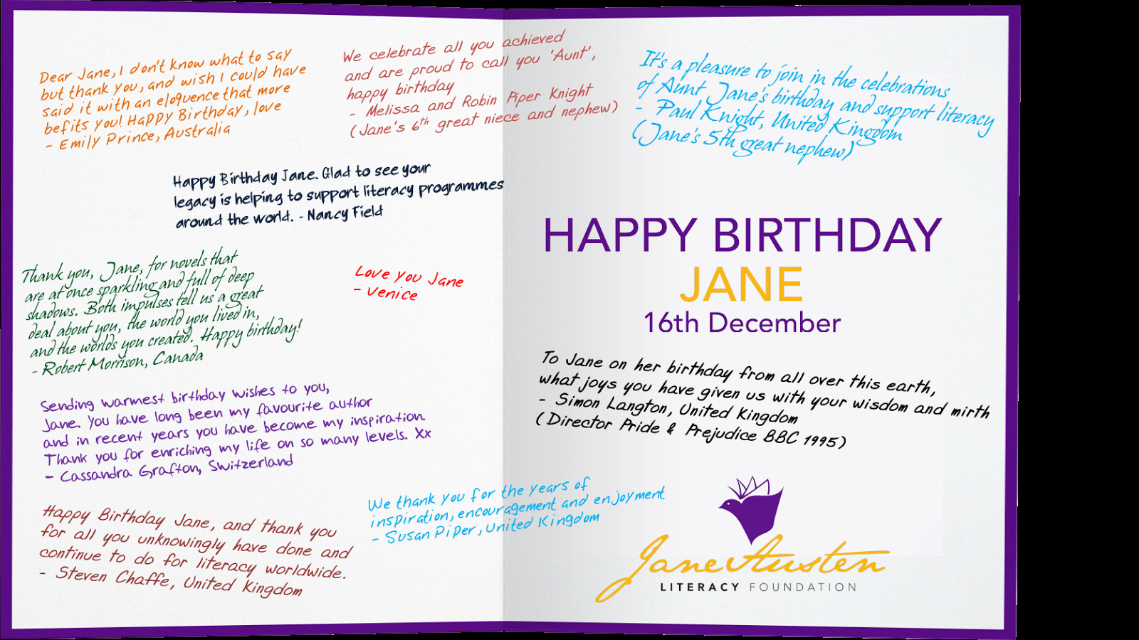 What To Write On A Birthday Card
 Jane Odiwe Jane Austen Sequels Happy Birthday Jane Austen