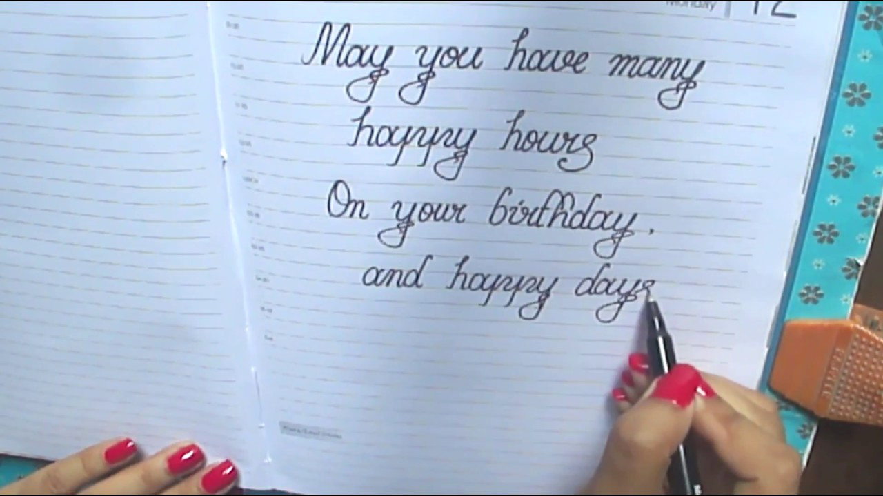 What To Write On A Birthday Card
 Happy birthday message in Cursive♣♣What to write on