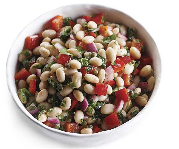 White Bean Salad Recipes
 White Bean Salad with Mint and Red ion Recipe