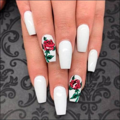 White Coffin Nail Designs
 5 Coffin Nail Designs for Long Nails to Make You Stand Out