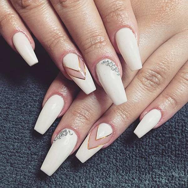 White Coffin Nail Designs
 69 Impressive Coffin Nails You Always Wanted to Sport