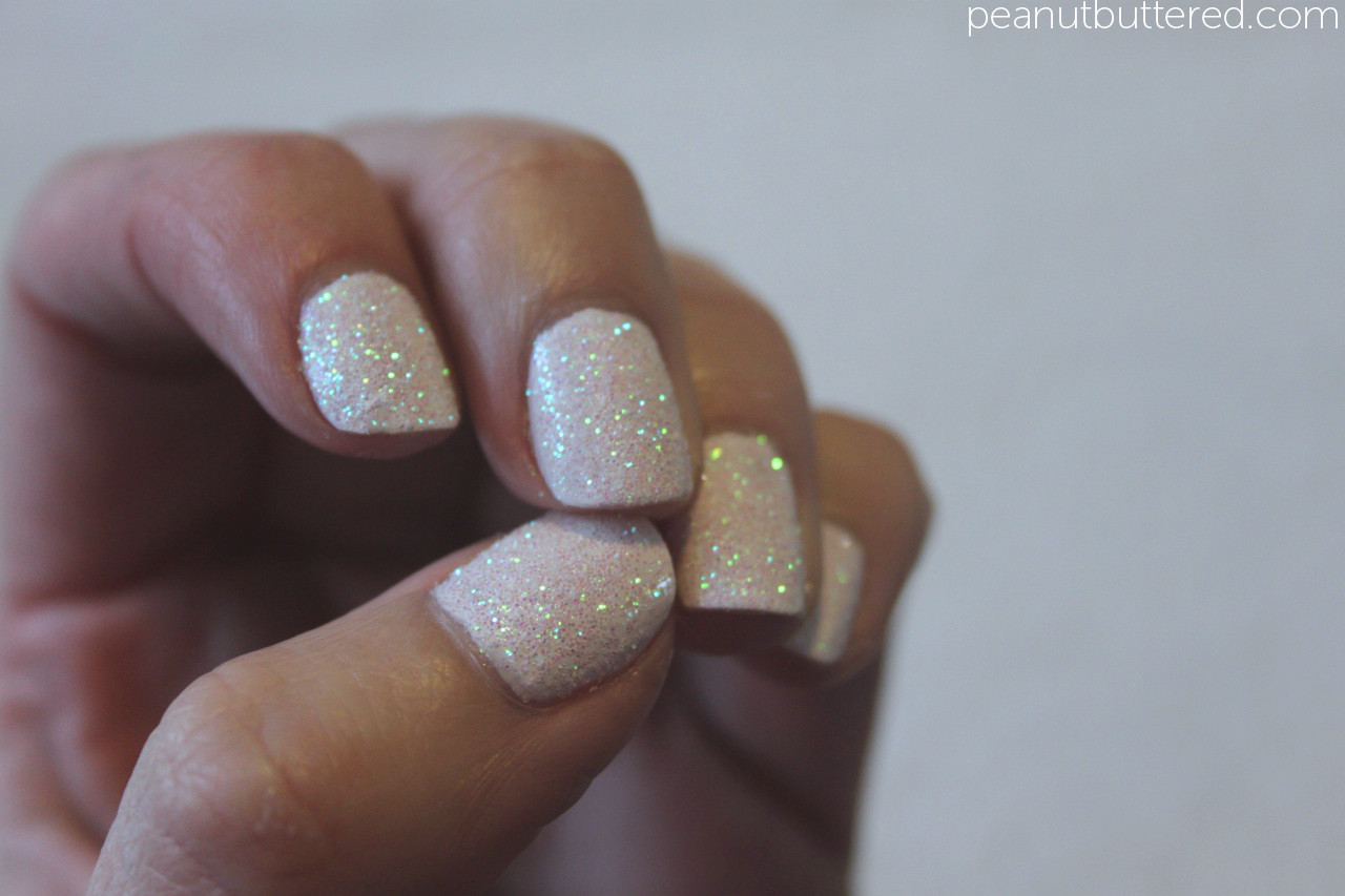 White Glitter Nails
 white glitter manicure