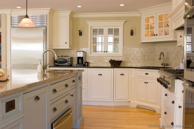 White Kitchen Cabinet Designs
 Early American Kitchens and Design Themes