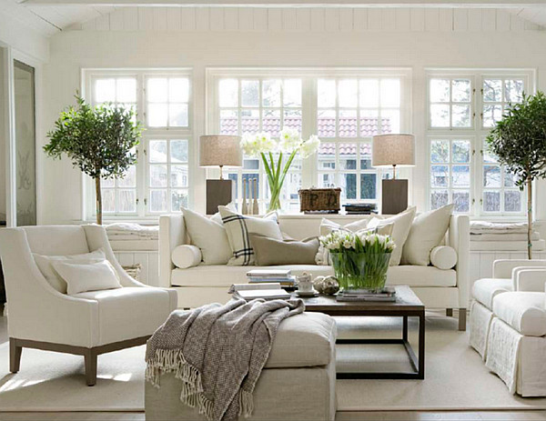 White Living Room Ideas
 Decorating with Bright Modern White