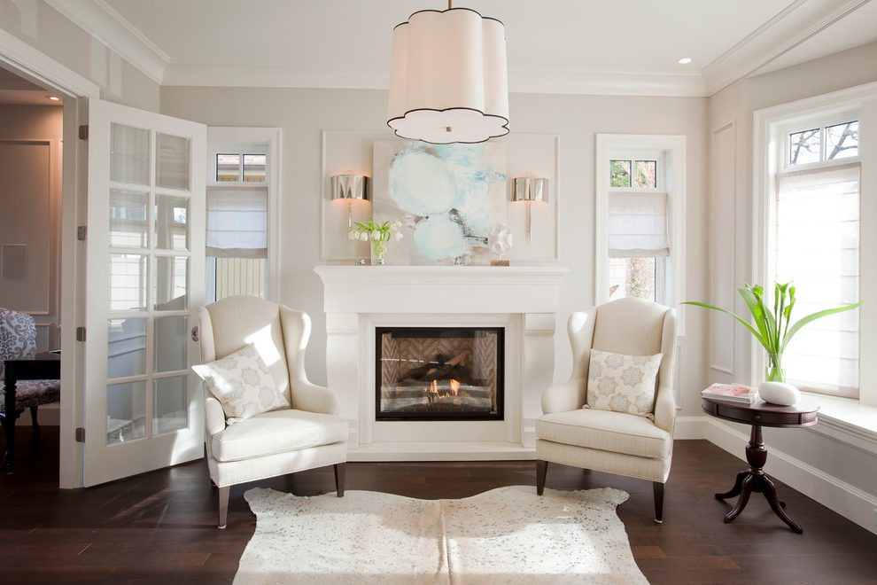 White Paint Living Room
 white dove paint living room transitional with walls