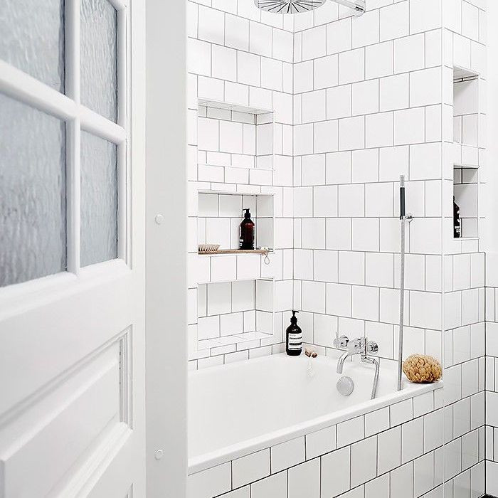 White Square Tile Bathroom
 12 Times When Square Subway Tiles Made the Room