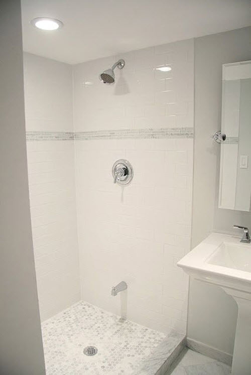 White Tile Bathroom Shower
 38 white shower tile ideas and pictures