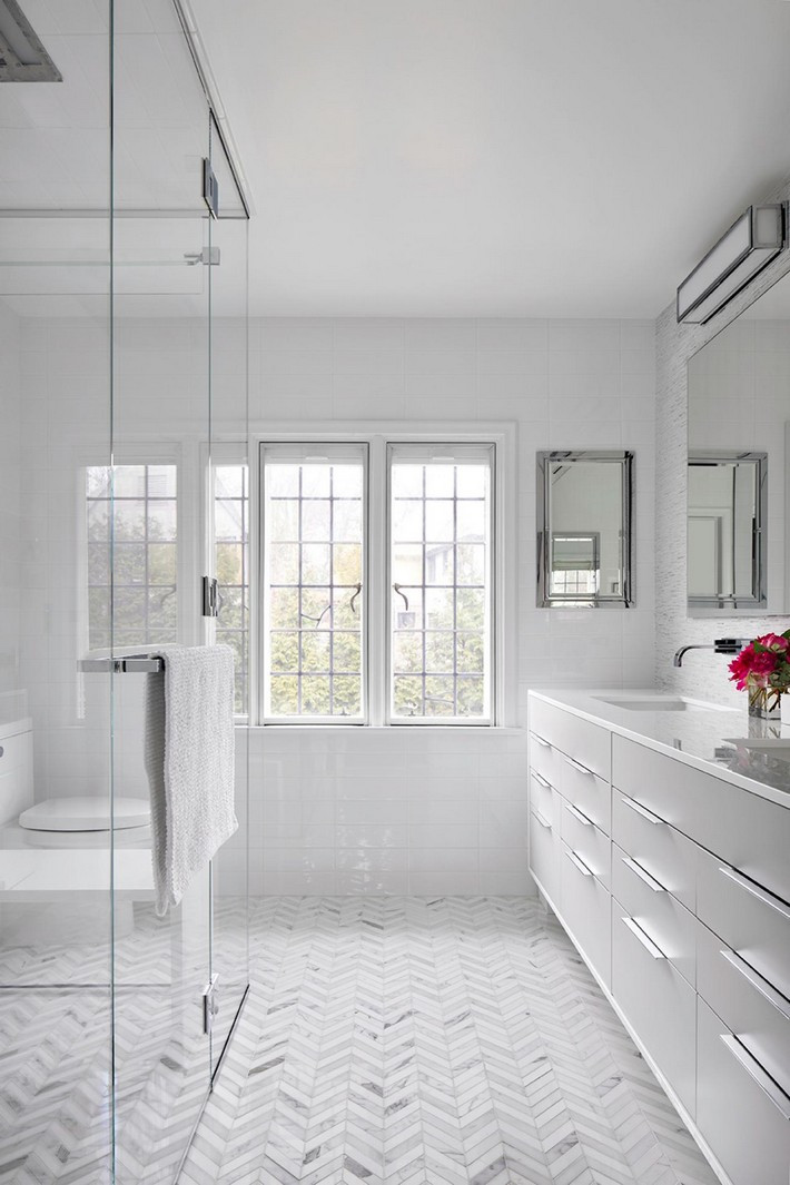 White Tile Bathroom Shower
 Minimalist White Bathroom Designs to Fall In Love