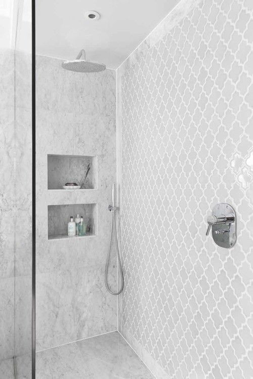 White Tile Bathroom Shower
 You have to keep the shower tiles clean to prevent grout
