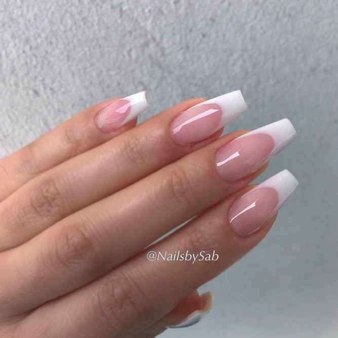 White Tip Nail Ideas
 White French Tip Acrylic Nails With Design Wwwimgkid