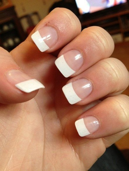 White Tips Nail Art
 white tip acrylic nails tumblr Nails