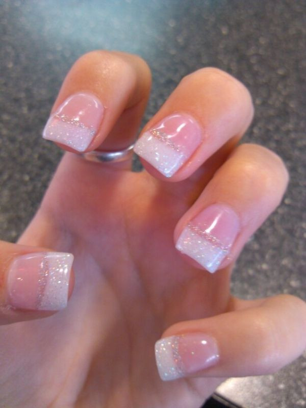 White Tips Nail Art
 Want more simple nails yet still something elegant for