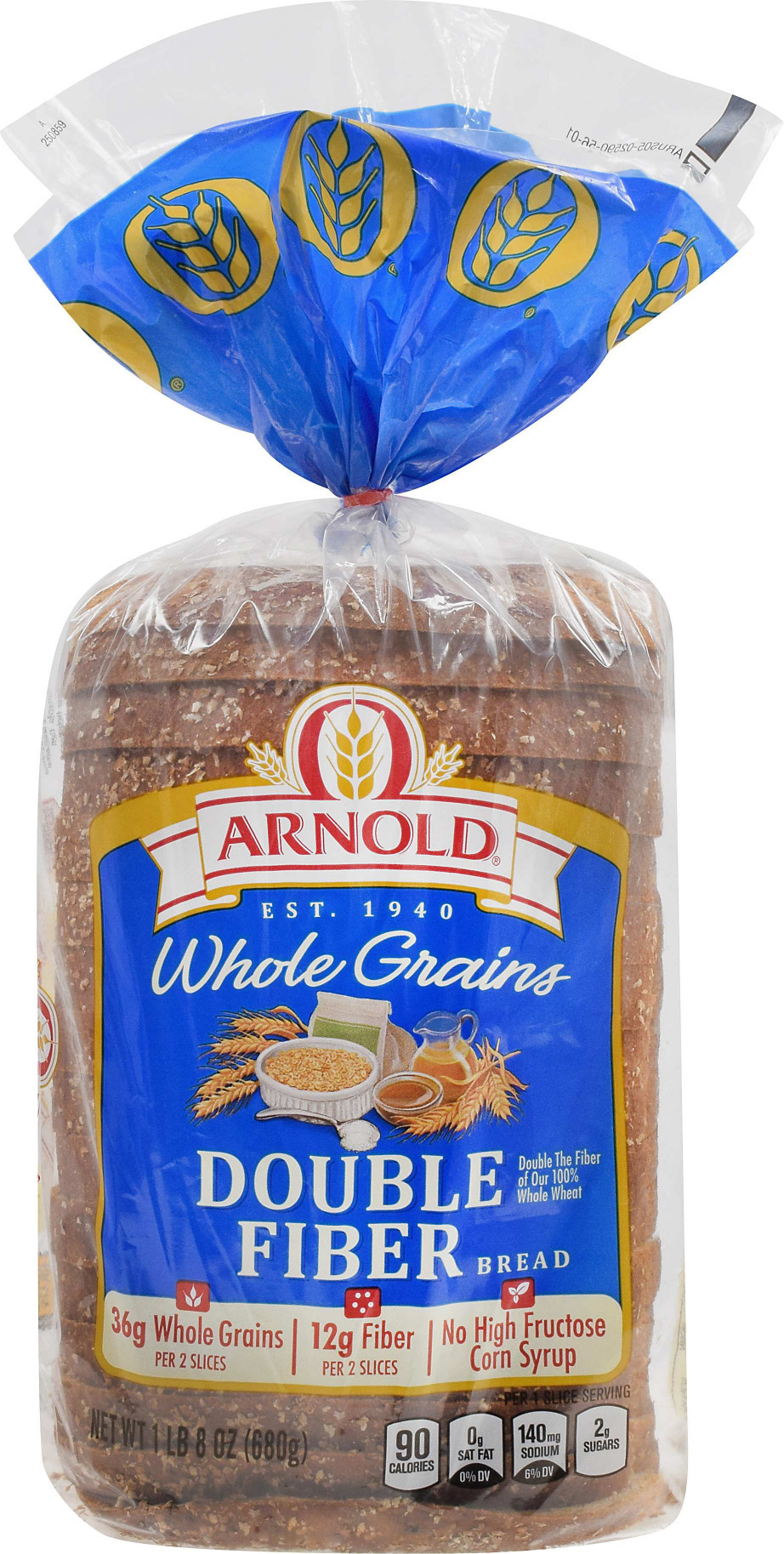 Whole Grain Bread Fiber
 Arnold Whole Grains Double Fiber Bread 24 oz Walmart