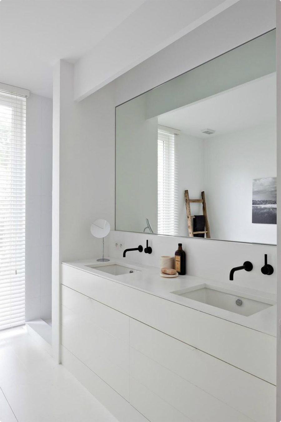 Wide Bathroom Mirror
 Big Bathroom Mirror Trend in Real Interiors