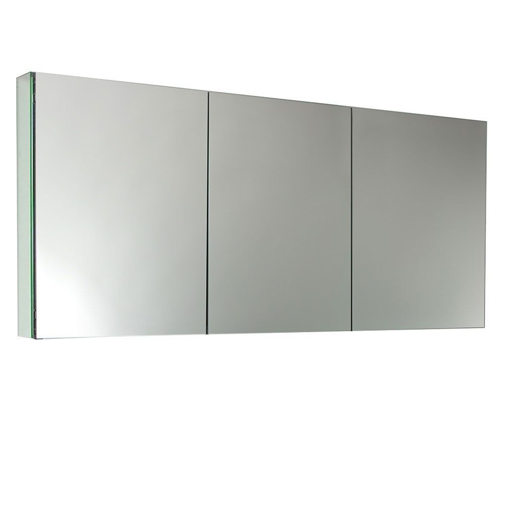 Wide Bathroom Mirror
 Fresca 60" Wide Mirrored Bathroom Medicine Cabinet 3 Door