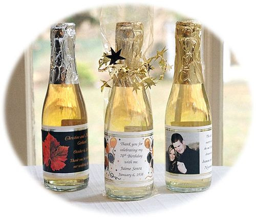 Wine Bottle Wedding Favors
 Personalized Mini Wine Bottle Favors