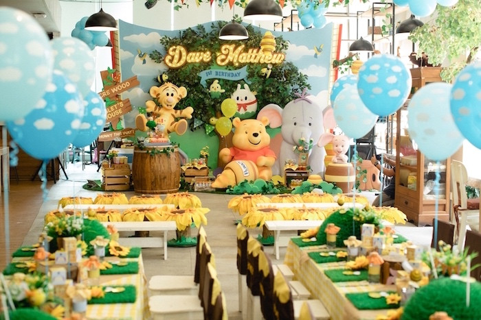 Winnie The Pooh 1st Birthday Decorations
 Kara s Party Ideas Winnie the Pooh 1st Birthday Party