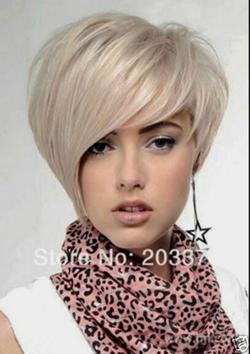 Women'S Short Haircuts
 New Light Blonde Straight Wavy Hair Wigs Fashion Short