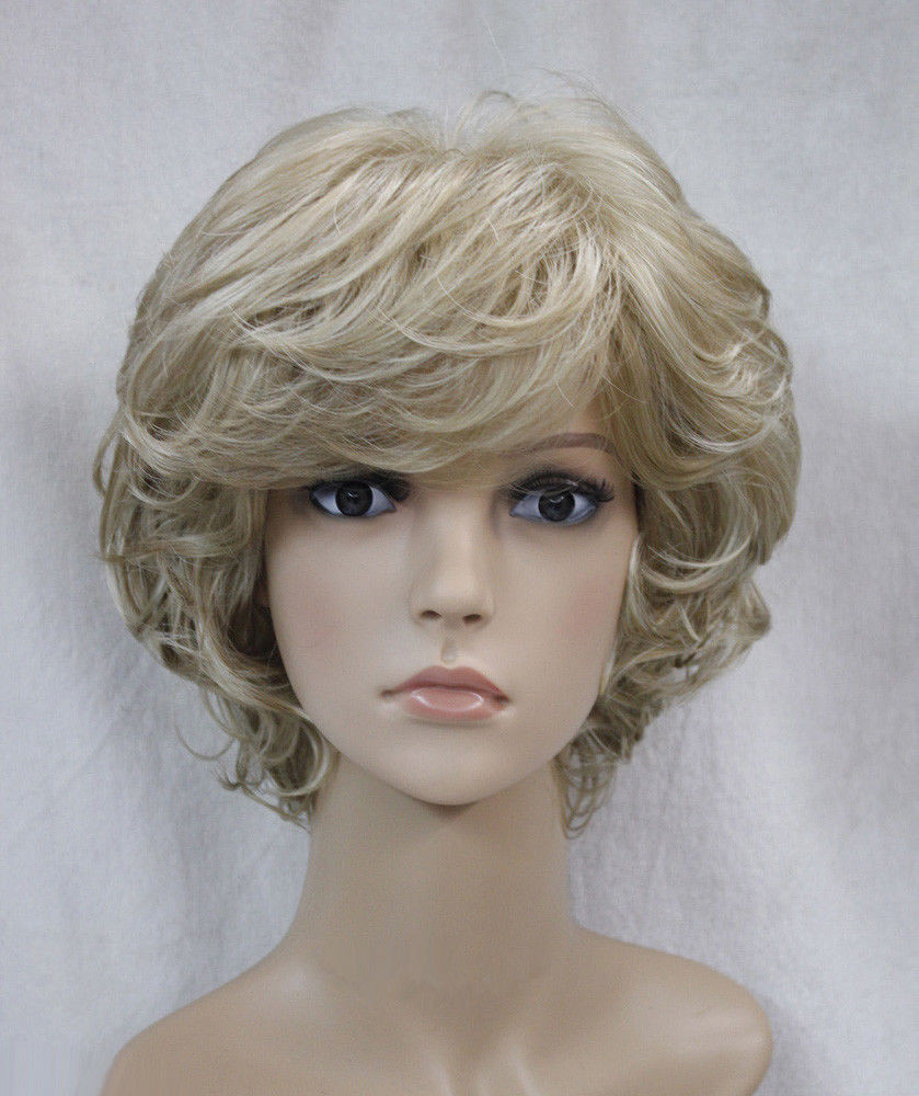 Women'S Short Haircuts
 Hot Sell New Fashion Short Blonde Wavy Curly Women s Lady