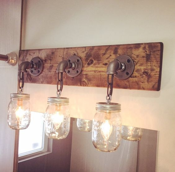 Wood Bathroom Light Fixtures
 Sweetly Scrapped Home Rustic Lighting Ideas for Your Home