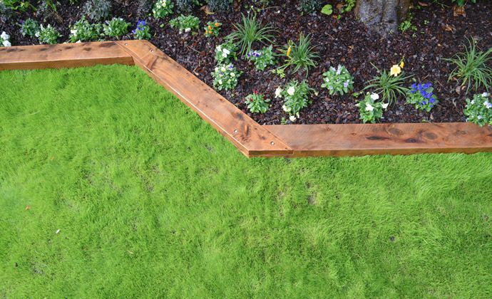 Wood Landscape Edging
 Image result for easy care nz gardens Garden