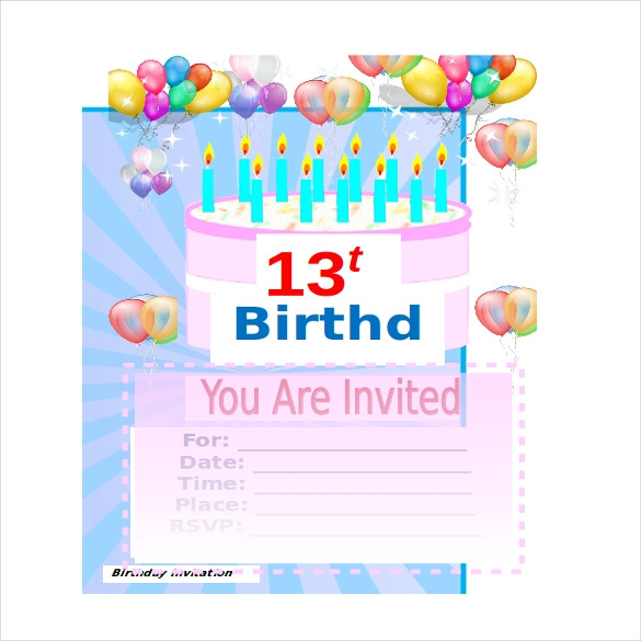 Word Birthday Card Template
 18 MS Word Format Birthday Templates Free Download