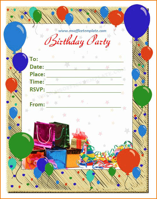 Word Birthday Card Template
 5 word birthday card template