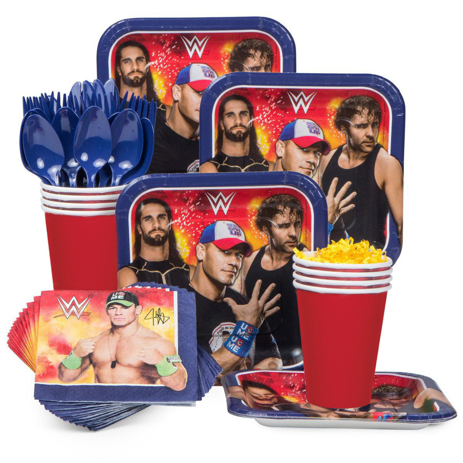 Wwe Birthday Decorations
 WWE Birthday Party Standard Tableware Kit Serves 8 Party