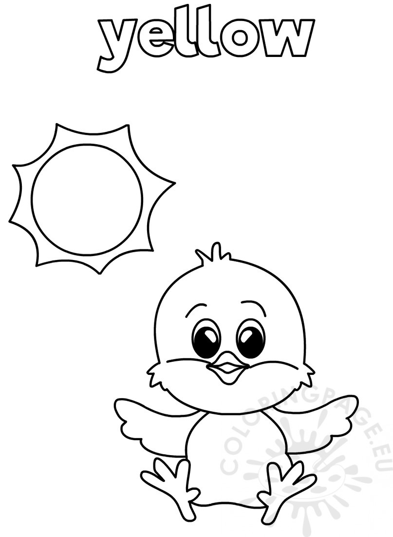 Yellow Coloring Pages For Toddlers
 Yellow coloring worksheet for Kindergarten – Coloring Page