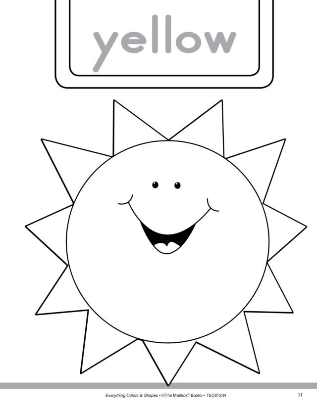 Yellow Coloring Pages For Toddlers Coloring Pages