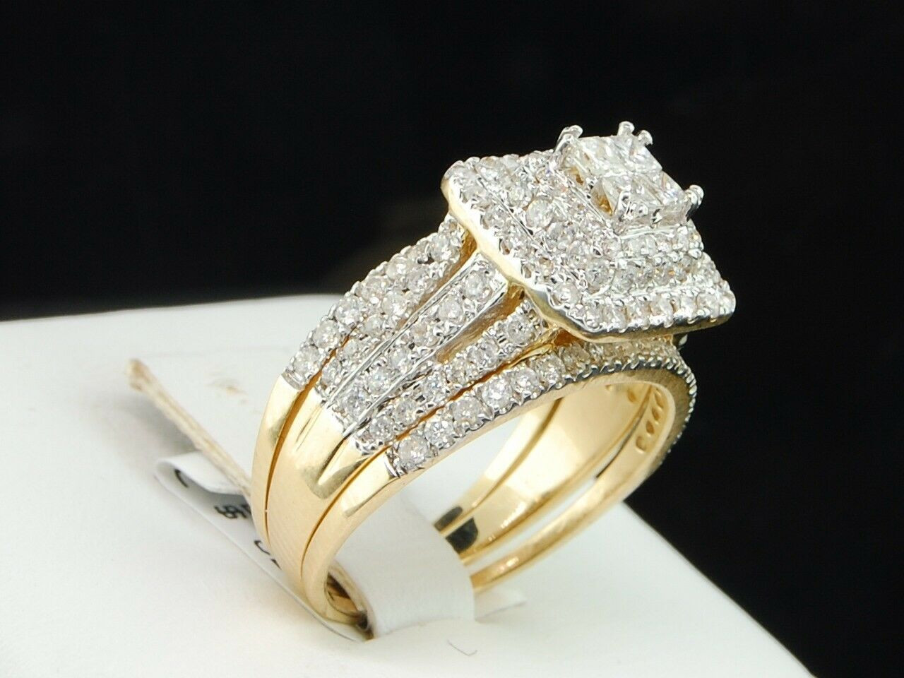 Yellow Diamond Wedding Ring
 La s 14K Yellow Gold Princess Diamond Engagement Ring